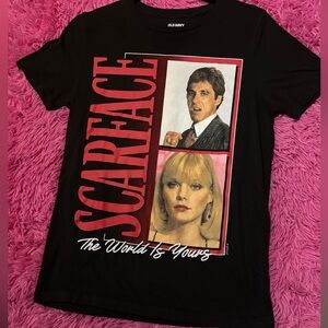 Retro Scarface Graphic Black T-Shirt
